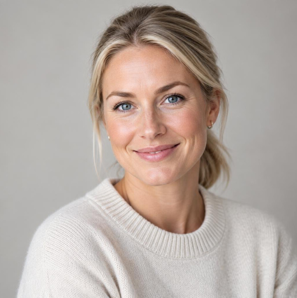 Portrait of a blonde Scandinavian woman